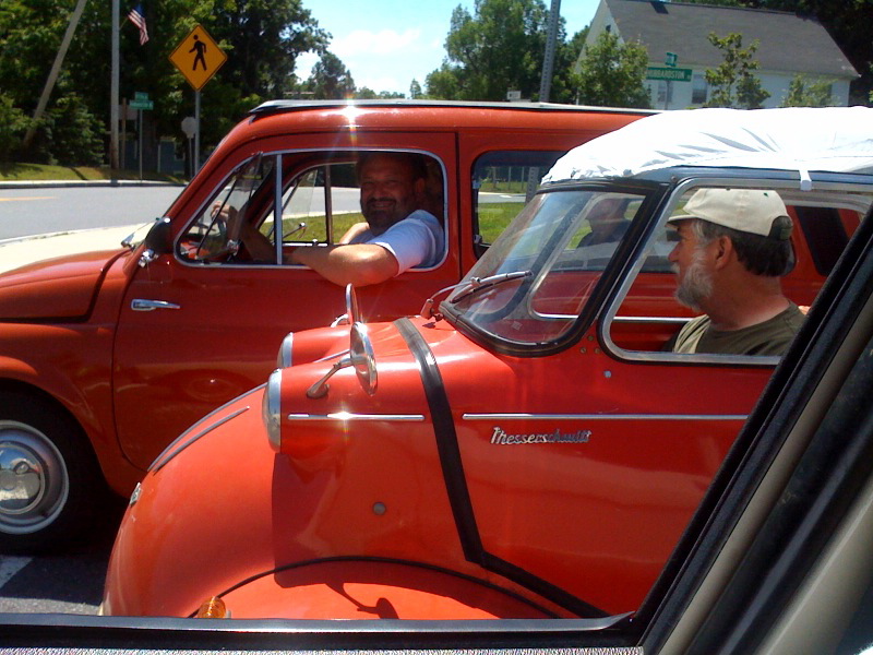 At the red light